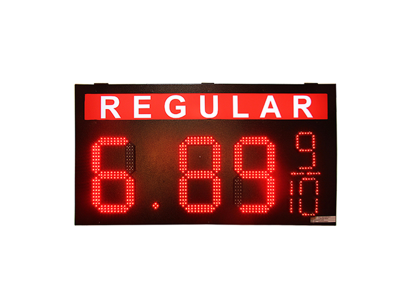 REGULAR 12 inch 8.88 9/10 Outdoor led gas price digital sign