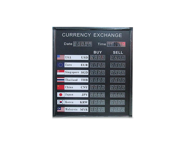 1.2'' Red Color Indoor LED Sign LED Exchange Rate Board